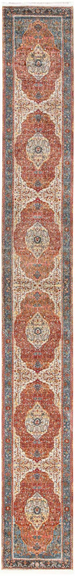 Rust Red 2' 7 x 19' 8 Baracoa Runner Area Rug 100% Polypropylene Distressed Vintage Living Dining Room Office Traditional Carpet for Sale at Rug Engine