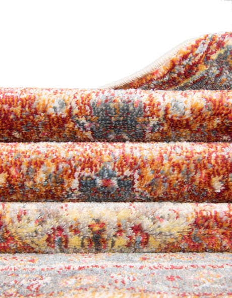 Rust Red 5' 3 x 5' 3 Baracoa Octagon Area Rug 100% Polypropylene Distressed Vintage Living Dining Room Office Traditional Carpet for Sale at Rug Engine