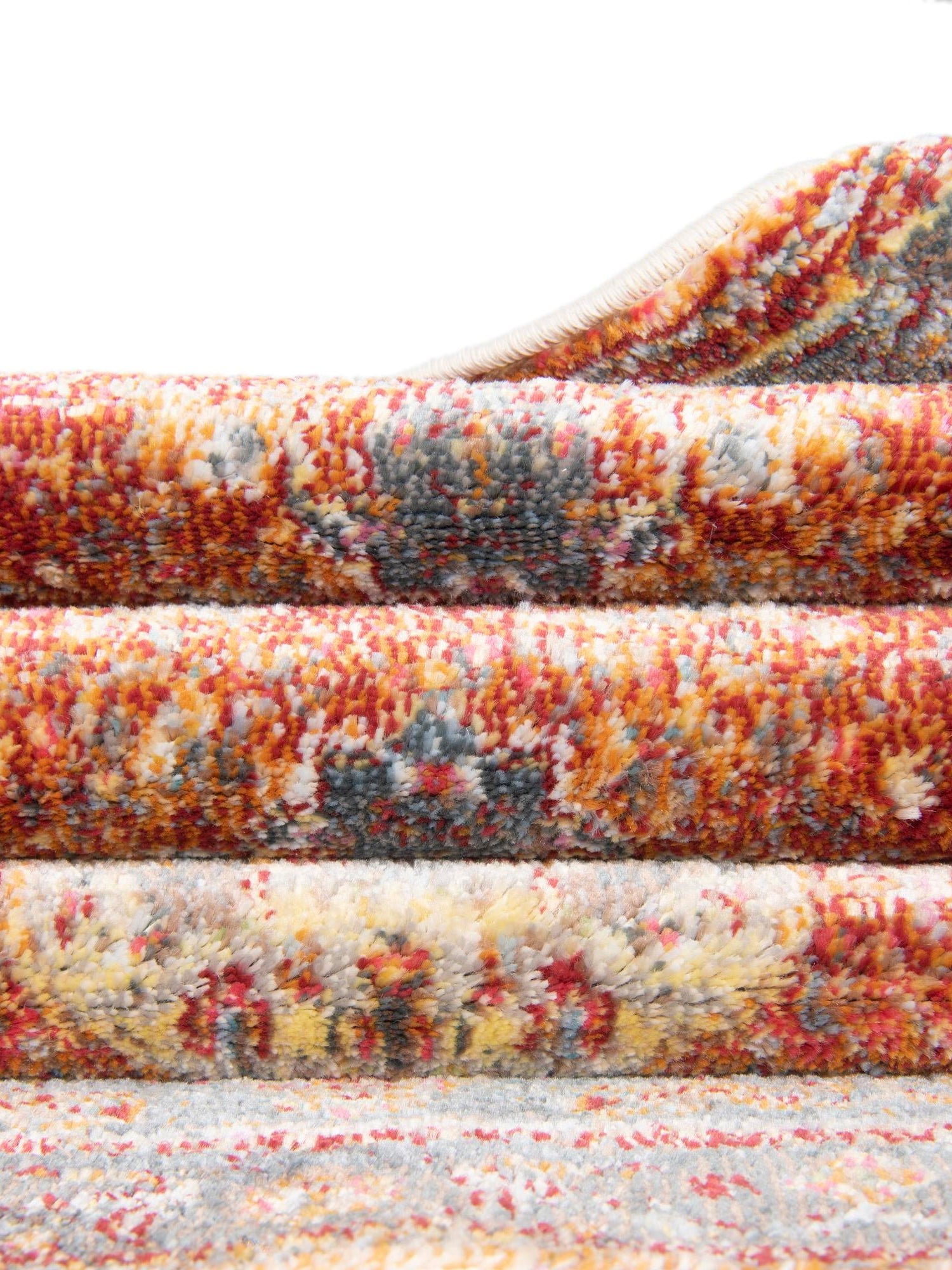 Rust Red 7' 1 x 7' 1 Baracoa Octagon Area Rug 100% Polypropylene Distressed Vintage Living Dining Room Office Traditional Carpet for Sale at Rug Engine