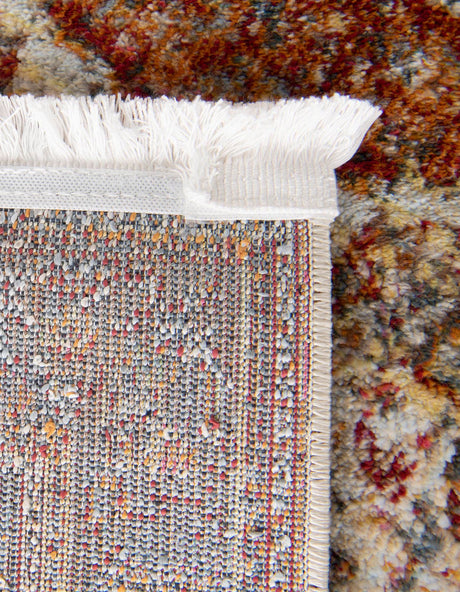 Rust Red 7' 1 x 7' 1 Baracoa Square Area Rug 100% Polypropylene Distressed Vintage Living Dining Room Office Traditional Carpet for Sale at Rug Engine