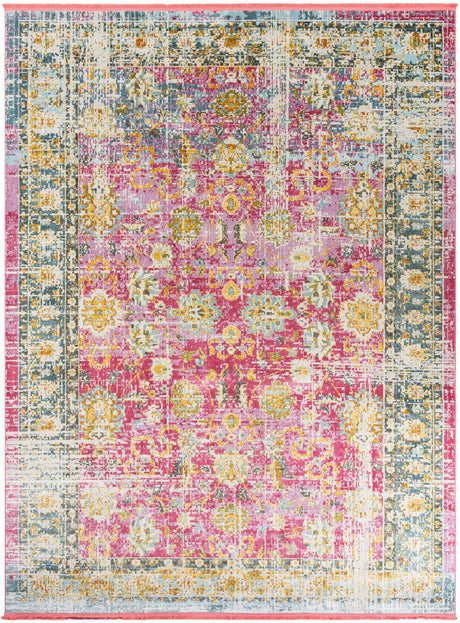 Pink 10' x 13' 1 Paragon Rectangle Area Rug 100% Polypropylene Colorful Vivid Boho Style Modern Carpet for Unique Interiors for Sale at Rug Engine
