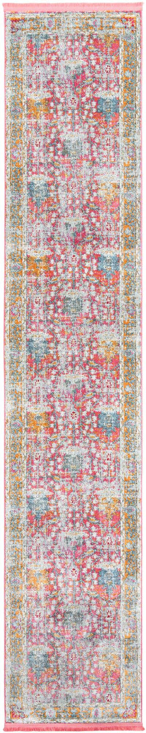 Pink 2' 7 x 13' 1 Paragon Runner Area Rug 100% Polypropylene Colorful Vivid Boho Style Modern Carpet for Unique Interiors for Sale at Rug Engine