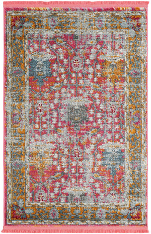 Pink 3' 3 x 5' 3 Paragon Rectangle Area Rug 100% Polypropylene Colorful Vivid Boho Style Modern Carpet for Unique Interiors for Sale at Rug Engine