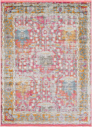 Pink 8' 2 x 11' Paragon Rectangle Area Rug 100% Polypropylene Colorful Vivid Boho Style Modern Carpet for Unique Interiors for Sale at Rug Engine