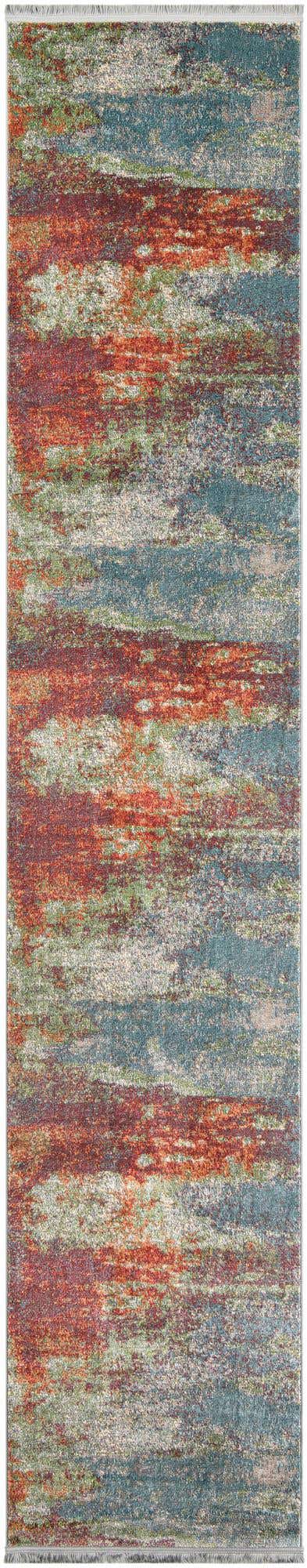 Multicolor 2' 7 x 13' 1 Paragon Runner Area Rug 100% Polypropylene Colorful Vivid Boho Style Modern Carpet for Unique Interiors for Sale at Rug Engine