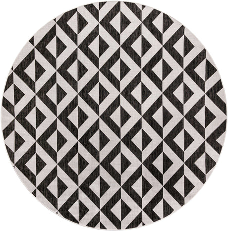 Charcoal Gray 10' x 10' Jill Zarin Outdoor Round Rug