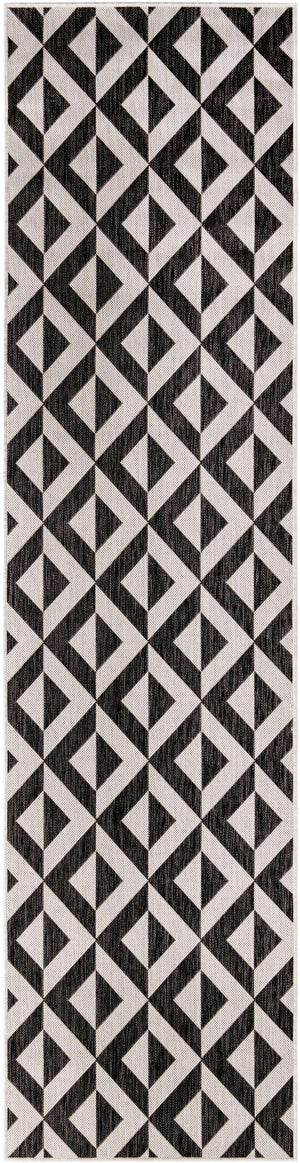 Charcoal Gray 2' 7 x 10' Jill Zarin Outdoor Runner Area Rug Weather Resistant for Patio, Deck, Terrace, Balcony, Porch Durable 100% Polypropylene Carpet for Outside for Sale at Rug Engine