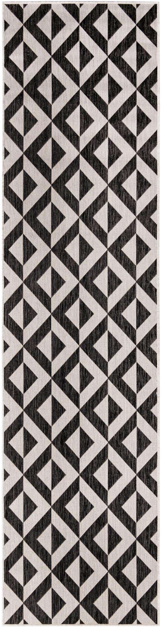 Charcoal Gray 2' 7 x 10' Jill Zarin Outdoor Runner Area Rug Weather Resistant for Patio, Deck, Terrace, Balcony, Porch Durable 100% Polypropylene Carpet for Outside for Sale at Rug Engine