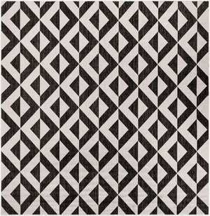 Charcoal Gray 10' x 10' Jill Zarin Outdoor Square Area Rug Weather Resistant for Patio, Deck, Terrace, Balcony, Porch Durable 100% Polypropylene Carpet for Outside for Sale at Rug Engine