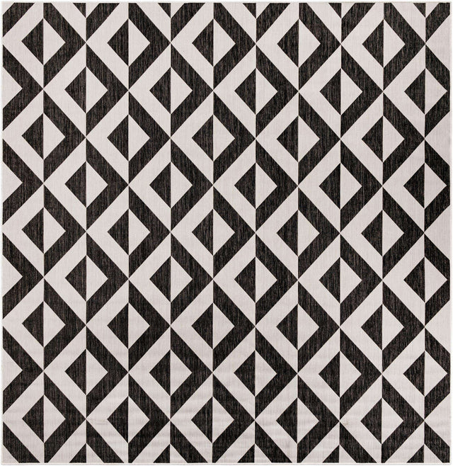 Charcoal Gray 10' x 10' Jill Zarin Outdoor Square Area Rug Weather Resistant for Patio, Deck, Terrace, Balcony, Porch Durable 100% Polypropylene Carpet for Outside for Sale at Rug Engine