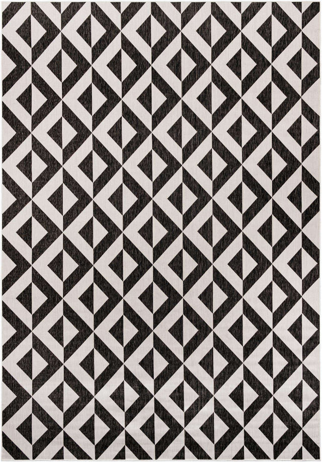 Charcoal Gray 10' x 14' 1 Jill Zarin Outdoor Rectangle Area Rug Weather Resistant for Patio, Deck, Terrace, Balcony, Porch Durable 100% Polypropylene Carpet for Outside for Sale at Rug Engine