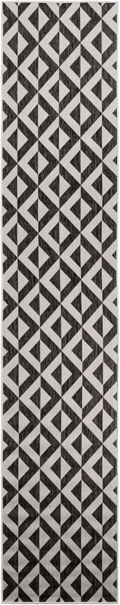 Charcoal Gray 2' 7 x 13' 1 Jill Zarin Outdoor Runner Area Rug Weather Resistant for Patio, Deck, Terrace, Balcony, Porch Durable 100% Polypropylene Carpet for Outside for Sale at Rug Engine