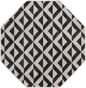 Charcoal Gray 4' 1 x 4' 1 Jill Zarin Outdoor Octagon Area Rug Weather Resistant for Patio, Deck, Terrace, Balcony, Porch Durable 100% Polypropylene Carpet for Outside for Sale at Rug Engine
