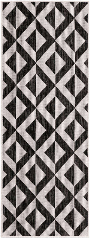 Charcoal Gray 2' x 5' 3 Jill Zarin Outdoor Runner Area Rug Weather Resistant for Patio, Deck, Terrace, Balcony, Porch Durable 100% Polypropylene Carpet for Outside for Sale at Rug Engine