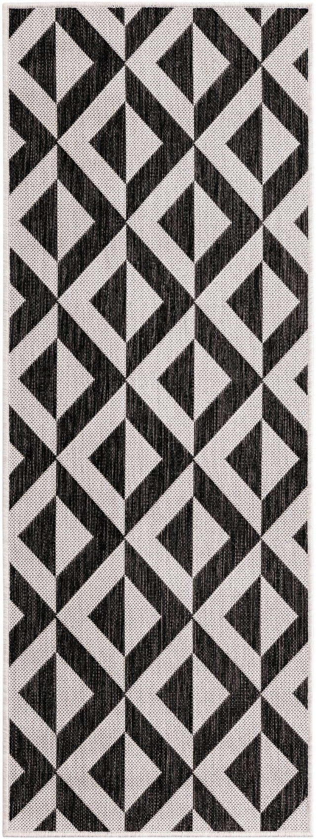 Charcoal Gray 2' x 5' 3 Jill Zarin Outdoor Runner Area Rug Weather Resistant for Patio, Deck, Terrace, Balcony, Porch Durable 100% Polypropylene Carpet for Outside for Sale at Rug Engine