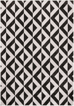 Charcoal Gray 7' 10 x 11' Jill Zarin Outdoor Rectangle Area Rug Weather Resistant for Patio, Deck, Terrace, Balcony, Porch Durable 100% Polypropylene Carpet for Outside for Sale at Rug Engine