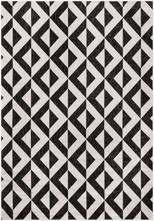 Charcoal Gray 7' 10 x 11' Jill Zarin Outdoor Rectangle Area Rug Weather Resistant for Patio, Deck, Terrace, Balcony, Porch Durable 100% Polypropylene Carpet for Outside for Sale at Rug Engine