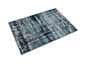 Blue 2' 2 x 3' 3 Malibu Rectangle Area Rug 70% Polypropylene & 30% Polyester Colorful Modern Carpet for Living, Dining, Office, Bedrooms for Sale at Rug Engine