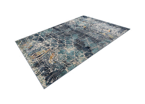 Blue 7' 1 x 10' Malibu Rectangle Area Rug 70% Polypropylene & 30% Polyester Colorful Modern Carpet for Living, Dining, Office, Bedrooms for Sale at Rug Engine