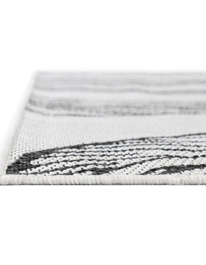 Charcoal Ivory 13' 1 x 13' 1 Outdoor Botanical Square Area Rug Weather Resistant for Patio, Deck, Terrace, Balcony, Porch Polypropylene Garden Floral Tropical Carpet for Sale at Rug Engine