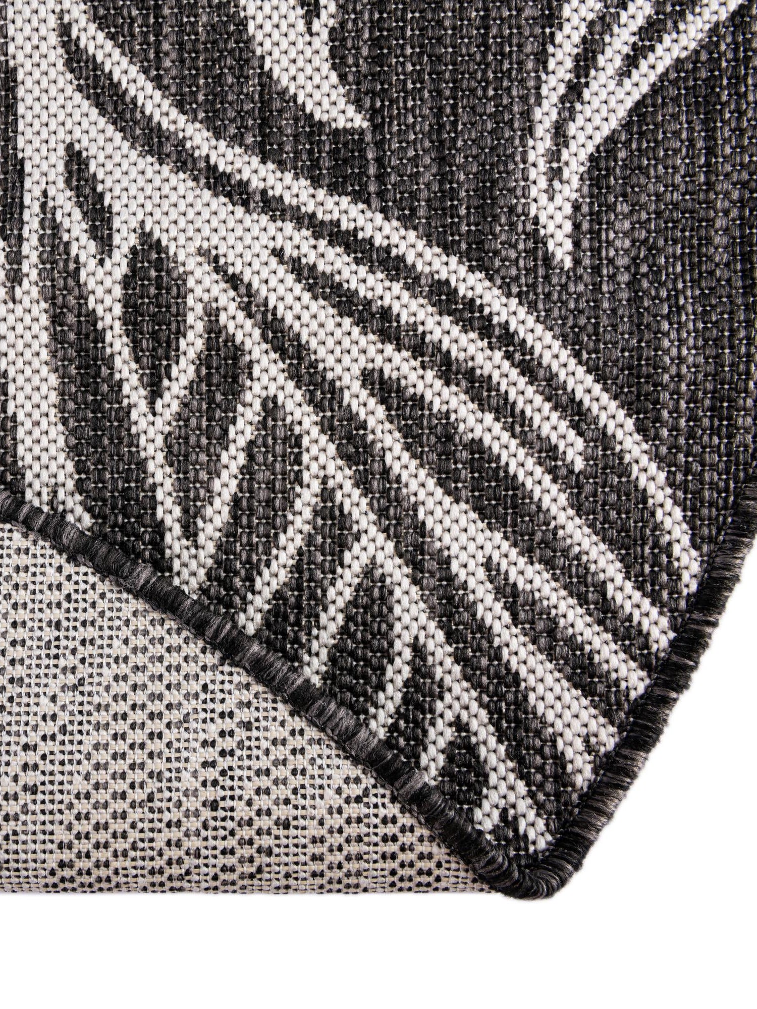 Ivory Charcoal 13' 1 x 13' 1 Outdoor Botanical Round Area Rug Weather Resistant for Patio, Deck, Terrace, Balcony, Porch Polypropylene Garden Floral Tropical Carpet for Sale at Rug Engine