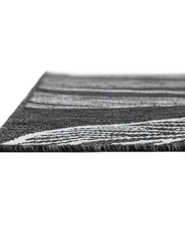 Ivory Charcoal 10' 8 x 10' 8 Outdoor Botanical Square Area Rug Weather Resistant for Patio, Deck, Terrace, Balcony, Porch Polypropylene Garden Floral Tropical Carpet for Sale at Rug Engine