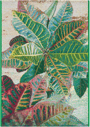 Multicolor 2' x 3' 1 Outdoor Botanical Rectangle Area Rug Weather Resistant for Patio, Deck, Terrace, Balcony, Porch Polypropylene Garden Floral Tropical Carpet for Sale at Rug Engine