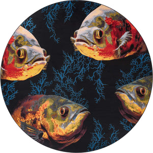Multicolor 12' x 12' Outdoor Coastal Round Area Rug Weather Resistant for Patio, Deck, Terrace, Balcony, Porch 100% Polypropylene Coastal Decor Carpet for Sale at Rug Engine