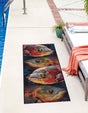 Multicolor 2' 7 x 10' Outdoor Coastal Runner Area Rug Weather Resistant for Patio, Deck, Terrace, Balcony, Porch 100% Polypropylene Coastal Decor Carpet for Sale at Rug Engine