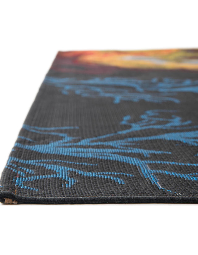 Multicolor 2' x 6' 1 Outdoor Coastal Runner Area Rug Weather Resistant for Patio, Deck, Terrace, Balcony, Porch 100% Polypropylene Coastal Decor Carpet for Sale at Rug Engine