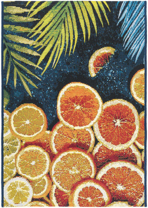 Multicolor 2' x 3' 1 Outdoor Coastal Rectangle Area Rug Weather Resistant for Patio, Deck, Terrace, Balcony, Porch 100% Polypropylene Coastal Decor Carpet for Sale at Rug Engine