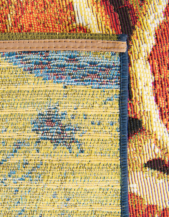 Multicolor 10' x 10' Outdoor Coastal Square Area Rug Weather Resistant for Patio, Deck, Terrace, Balcony, Porch 100% Polypropylene Coastal Decor Carpet for Sale at Rug Engine