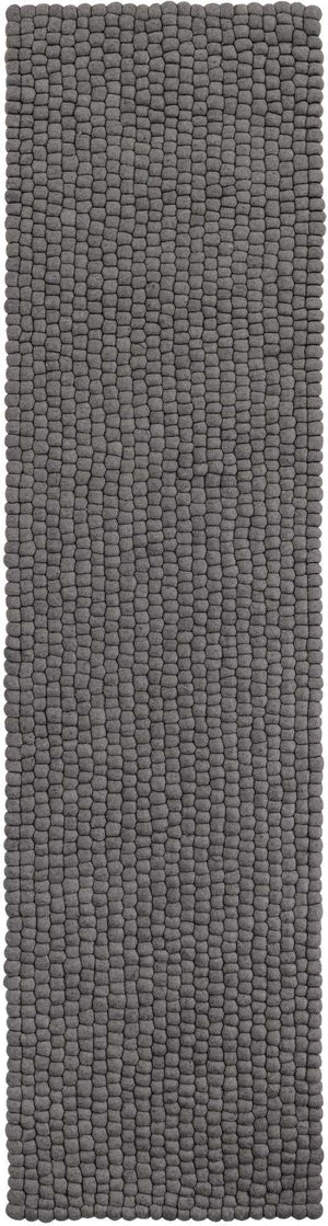 Gray 2' 7 x 9' 10 Felt Ball Runner Area Rug Stunning All Natural 100% Wool Luxury Hand Woven Carpet for Modern Home Interiors Soft Touch Marshmallow Rug for Sale at Rug Engine