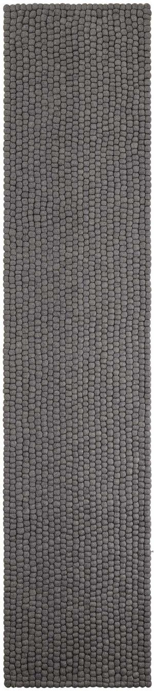 Gray 2' 7 x 12' Felt Ball Runner Area Rug Stunning All Natural 100% Wool Luxury Hand Woven Carpet for Modern Home Interiors Soft Touch Marshmallow Rug for Sale at Rug Engine
