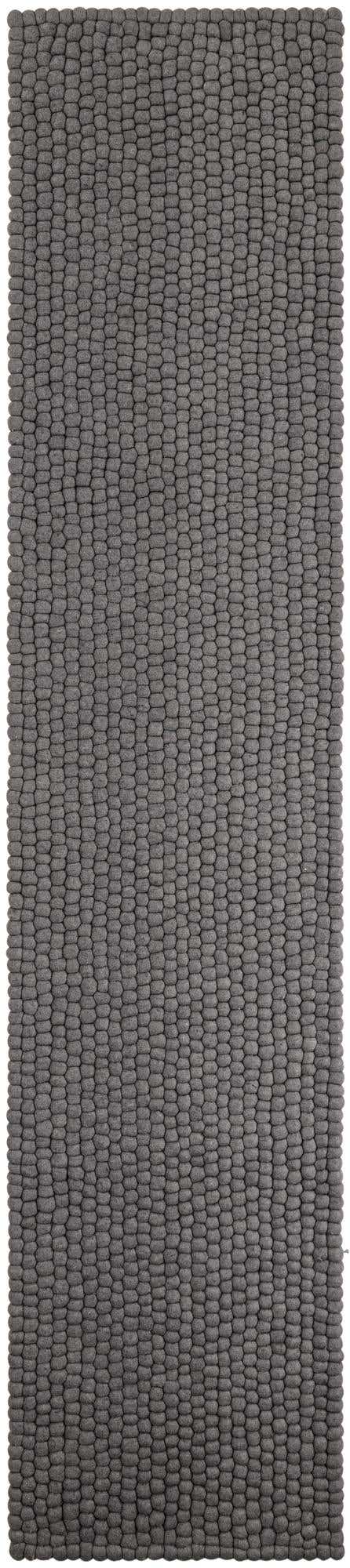 Gray 2' 7 x 12' Felt Ball Runner Area Rug Stunning All Natural 100% Wool Luxury Hand Woven Carpet for Modern Home Interiors Soft Touch Marshmallow Rug for Sale at Rug Engine