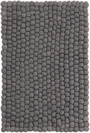 Gray 2' 2 x 3' 1 Felt Ball Rectangle Area Rug Stunning All Natural 100% Wool Luxury Hand Woven Carpet for Modern Home Interiors Soft Touch Marshmallow Rug for Sale at Rug Engine