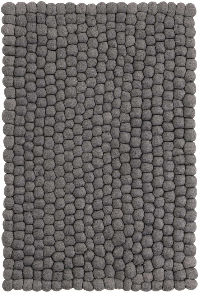 Gray 2' 2 x 3' 1 Felt Ball Rectangle Area Rug Stunning All Natural 100% Wool Luxury Hand Woven Carpet for Modern Home Interiors Soft Touch Marshmallow Rug for Sale at Rug Engine
