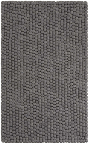 Gray 3' 3 x 5' 3 Felt Ball Rectangle Area Rug Stunning All Natural 100% Wool Luxury Hand Woven Carpet for Modern Home Interiors Soft Touch Marshmallow Rug for Sale at Rug Engine