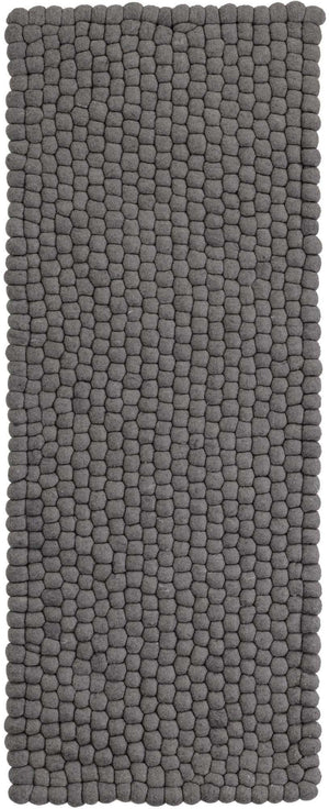 Gray 2' x 5' 3 Felt Ball Runner Area Rug Stunning All Natural 100% Wool Luxury Hand Woven Carpet for Modern Home Interiors Soft Touch Marshmallow Rug for Sale at Rug Engine