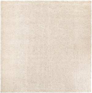 Ivory 10' x 10' Felt Ball Square Area Rug Stunning All Natural 100% Wool Luxury Hand Woven Carpet for Modern Home Interiors Soft Touch Marshmallow Rug for Sale at Rug Engine