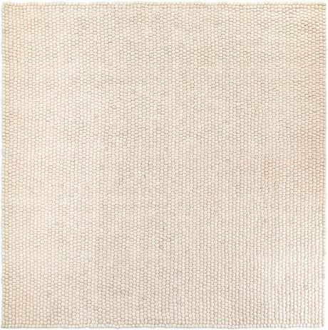 Ivory 10' x 10' Felt Ball Square Area Rug Stunning All Natural 100% Wool Luxury Hand Woven Carpet for Modern Home Interiors Soft Touch Marshmallow Rug for Sale at Rug Engine