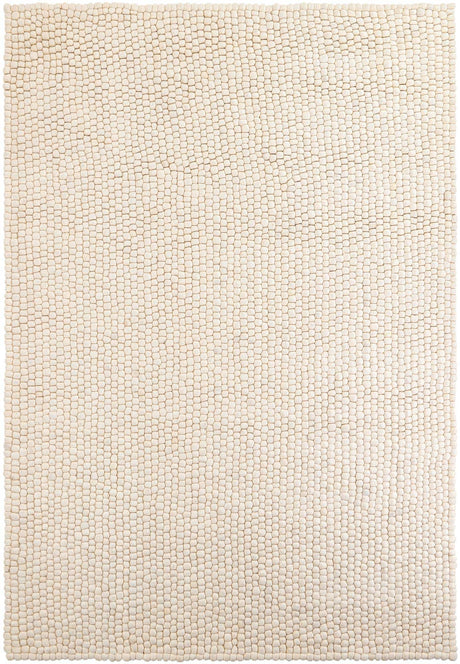 Ivory 7' 1 x 10' Felt Ball Rectangle Area Rug Stunning All Natural 100% Wool Luxury Hand Woven Carpet for Modern Home Interiors Soft Touch Marshmallow Rug for Sale at Rug Engine