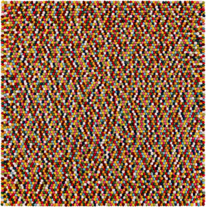 Multicolor 10' x 10' Felt Ball Square Area Rug Stunning All Natural 100% Wool Luxury Hand Woven Carpet for Modern Home Interiors Soft Touch Marshmallow Rug for Sale at Rug Engine
