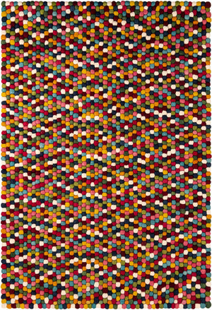 Multicolor 6' 1 x 9' Felt Ball Rectangle Area Rug Stunning All Natural 100% Wool Luxury Hand Woven Carpet for Modern Home Interiors Soft Touch Marshmallow Rug for Sale at Rug Engine