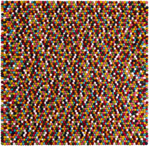 Multicolor 7' 10 x 7' 10 Felt Ball Square Area Rug Stunning All Natural 100% Wool Luxury Hand Woven Carpet for Modern Home Interiors Soft Touch Marshmallow Rug for Sale at Rug Engine