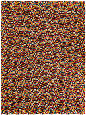 Multicolor 9' x 12' Felt Ball Rectangle Area Rug Stunning All Natural 100% Wool Luxury Hand Woven Carpet for Modern Home Interiors Soft Touch Marshmallow Rug for Sale at Rug Engine