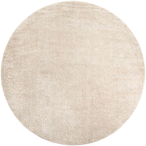 Oatmeal Beige 10' x 10' Soft Solid Shag Round Area Rug Thick Soft Touch Fluffy & Plush Shaggy Pile
