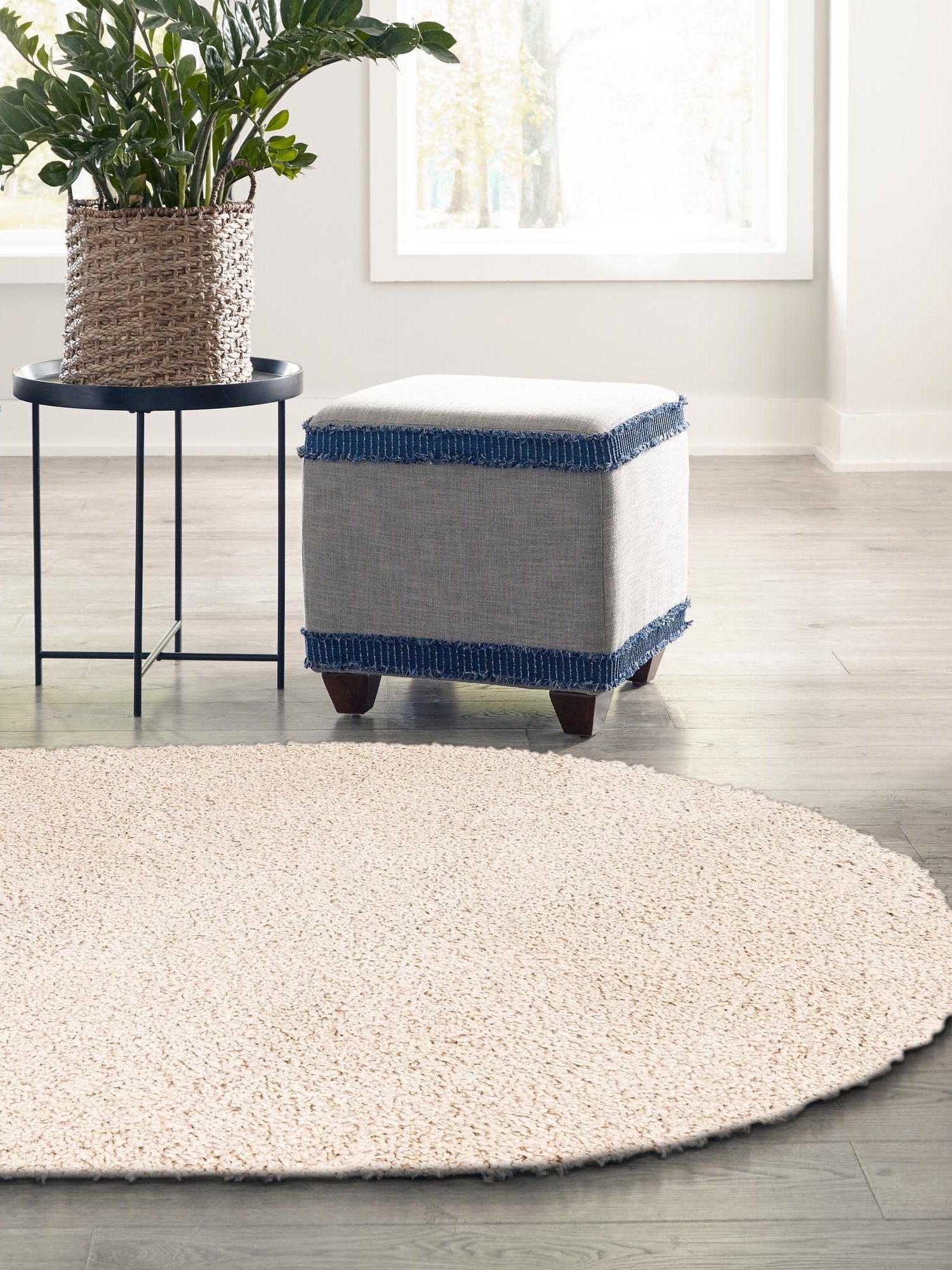Oatmeal Beige 4' 1 x 6' 1 Soft Solid Shag Oval Area Rug Thick Soft Touch Fluffy & Plush Shaggy Pile