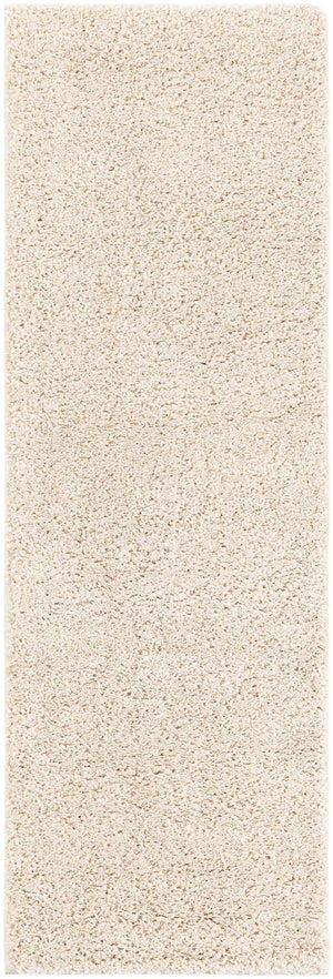 Oatmeal Beige 2' x 6' 1 Soft Solid Shag Runner Area Rug Thick Soft Touch Fluffy & Plush Shaggy Pile