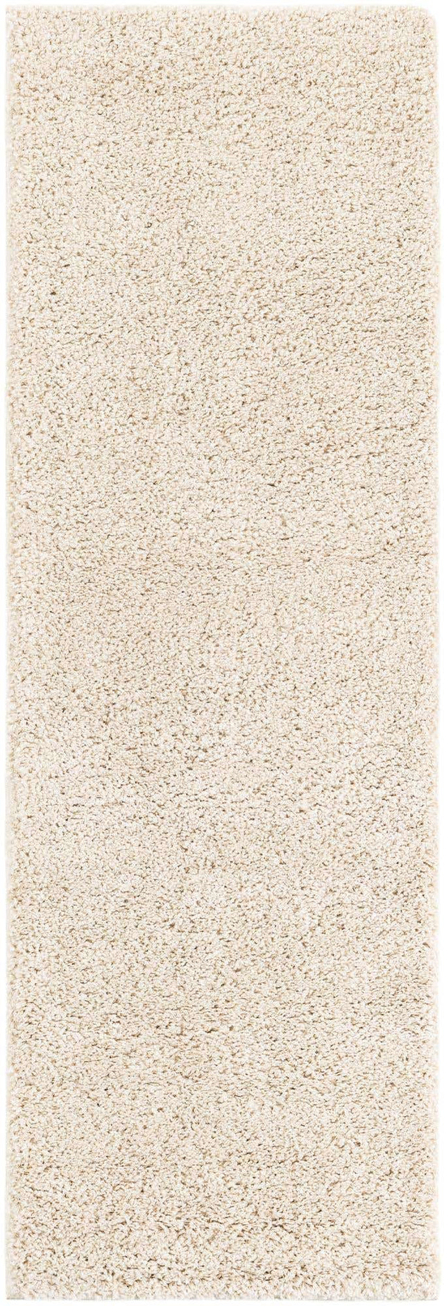 Oatmeal Beige 2' x 6' 1 Soft Solid Shag Runner Area Rug Thick Soft Touch Fluffy & Plush Shaggy Pile